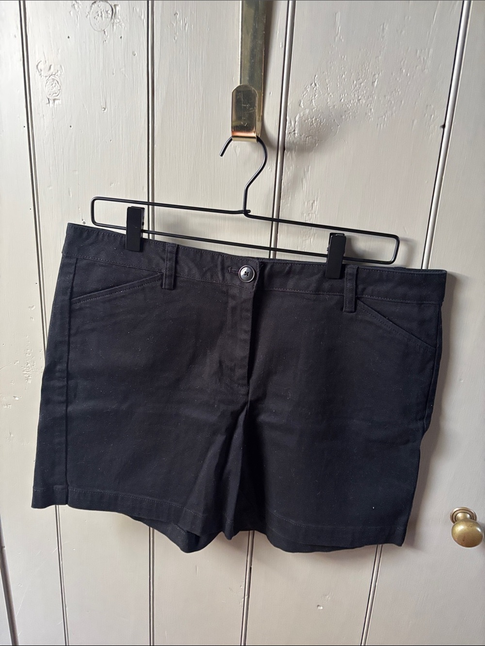 Black Women's Shorts with Clean Front